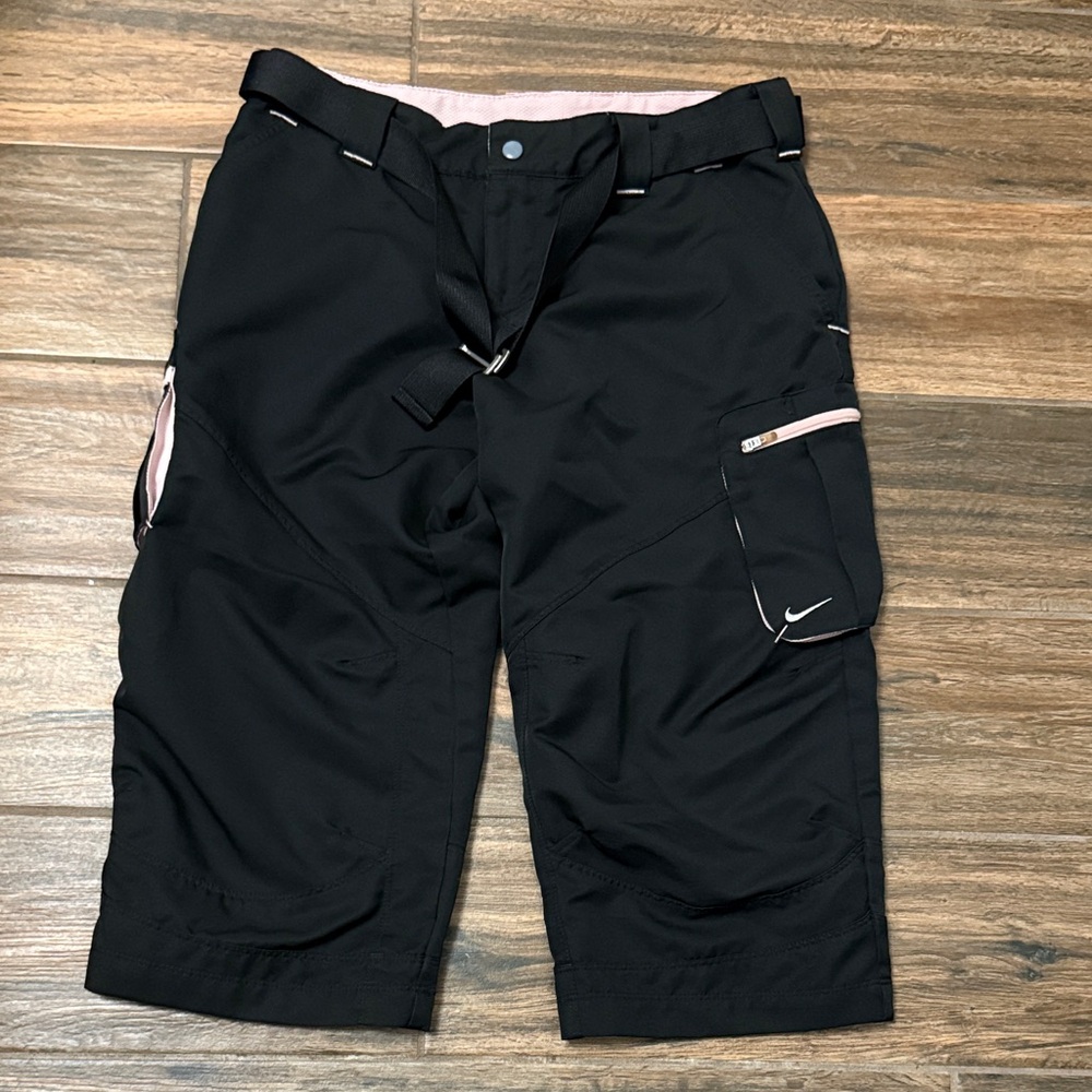 Nike Black Shorts with Pink Trim